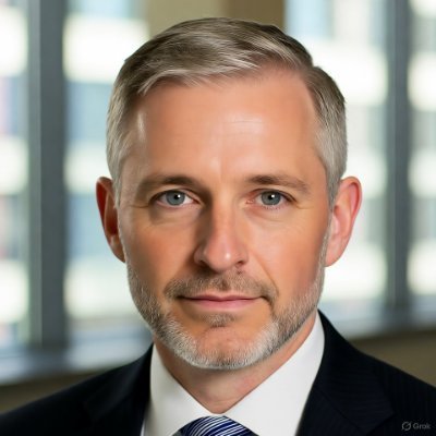 Professional headshot of senior member in business attire with confident demeanor